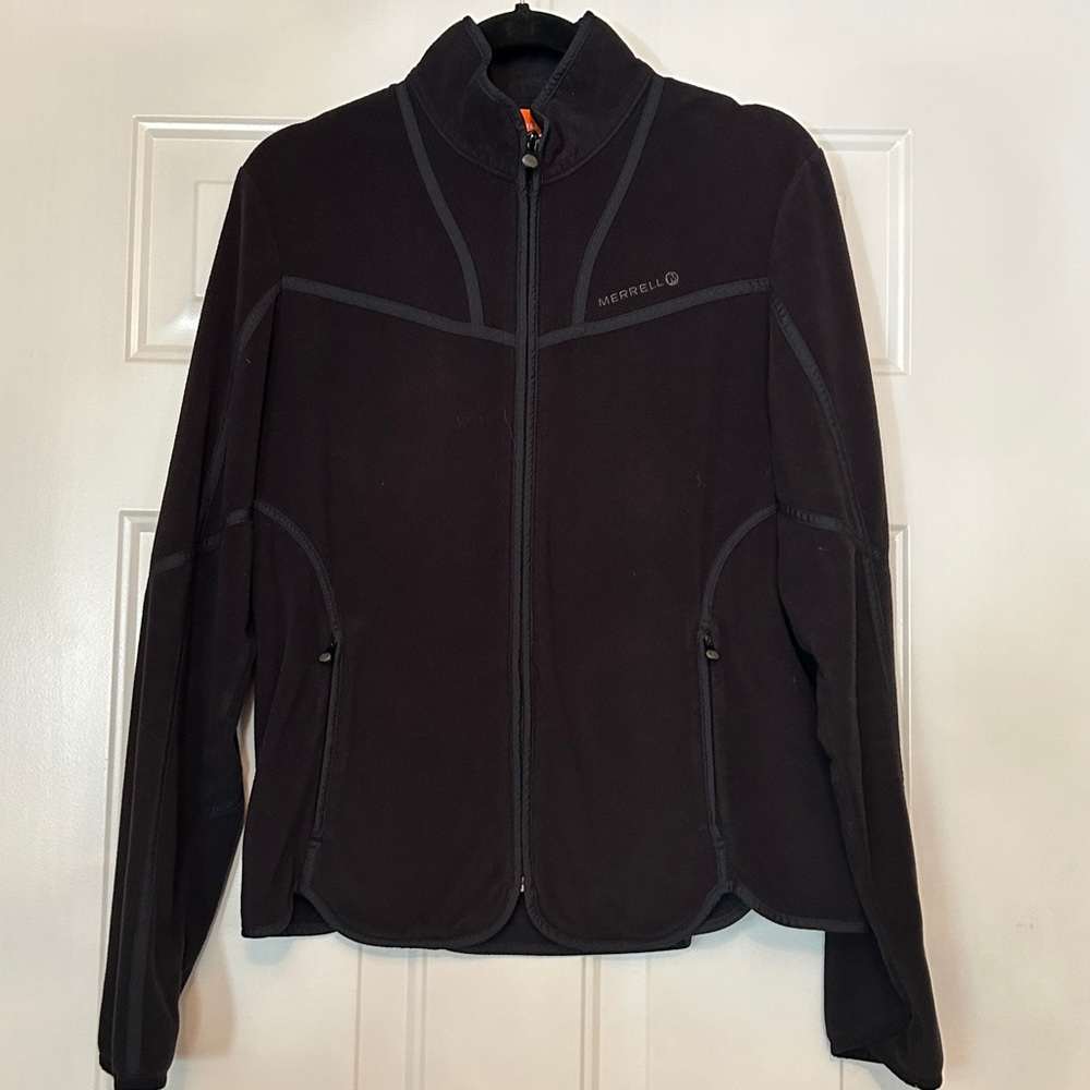 Merrell AEROBLOCK Full Zip Jacket Women’s L Charcoal Fleece Athletic  
Casual